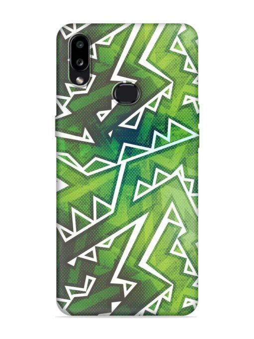 Green Graffiti Seamless Embossed Soft Silicone Case for Samsung Galaxy A10S Zapvi