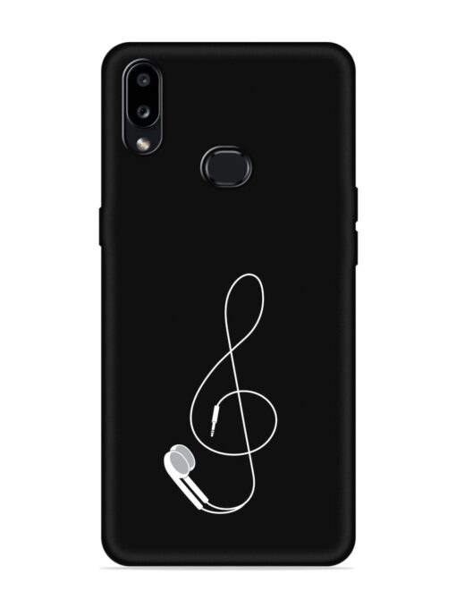 Music Earphone Vector Embossed Soft Silicone Case for Samsung Galaxy A10S Zapvi