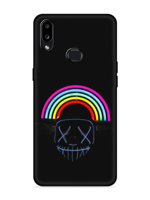 Mask Rainbow Embossed Soft Silicone Case for Samsung Galaxy A10S Zapvi