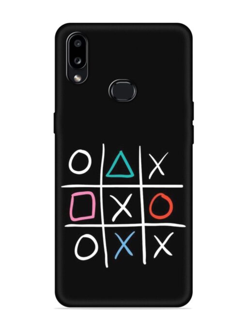 Super Neon Tic-Tac-Toe Embossed Soft Silicone Case for Samsung Galaxy A10S Zapvi