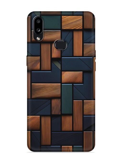 Wooden Background Cubes Embossed Soft Silicone Case for Samsung Galaxy A10S Zapvi