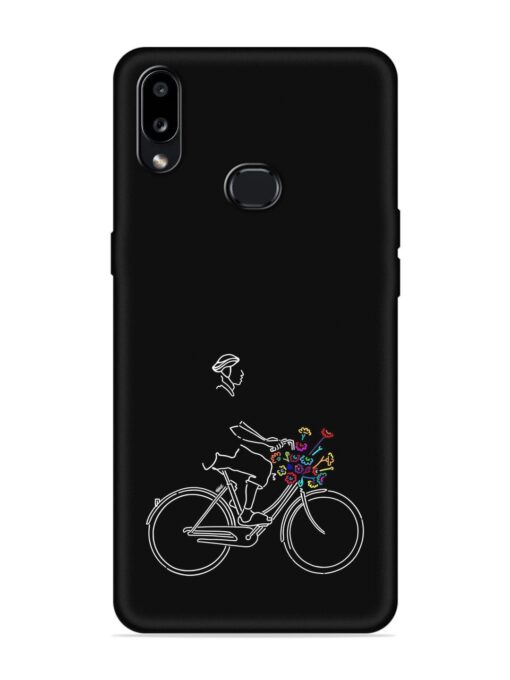 Minimalist Cycle Art Embossed Soft Silicone Case for Samsung Galaxy A10S Zapvi