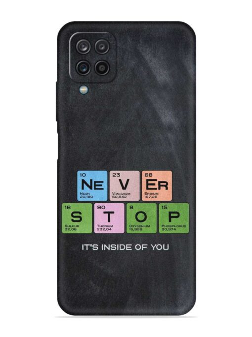 Never Stop It'S Inside Of You Embossed Soft Silicone Case for Samsung Galaxy A12 Zapvi