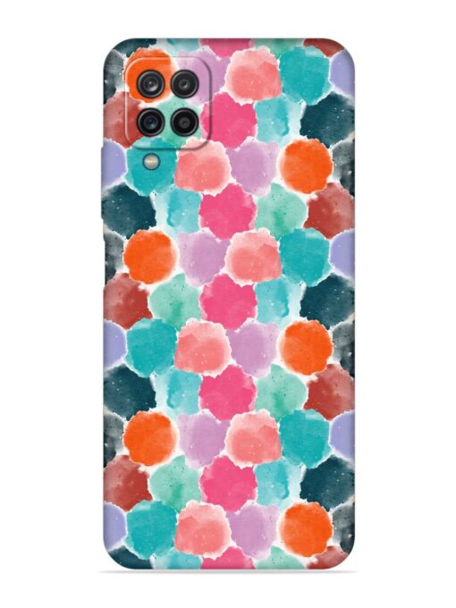 Colorful Seamless Pattern Embossed Soft Silicone Case for Samsung Galaxy A12 Zapvi