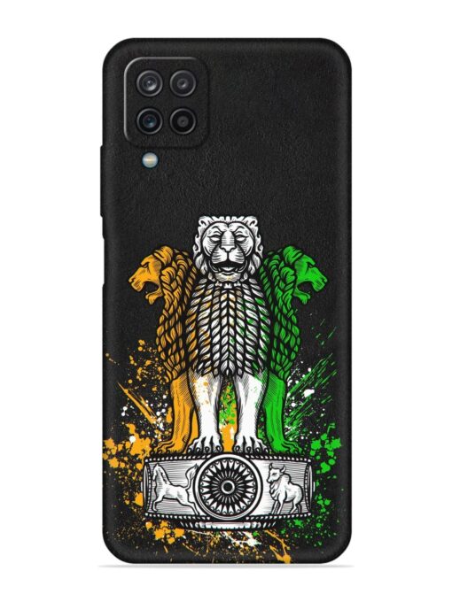 Pillars Of Ashoka Embossed Soft Silicone Case for Samsung Galaxy A12 Zapvi