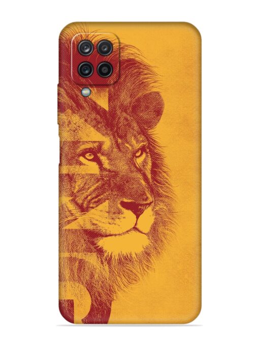 Gold Lion Crown Art Embossed Soft Silicone Case for Samsung Galaxy A12 Zapvi