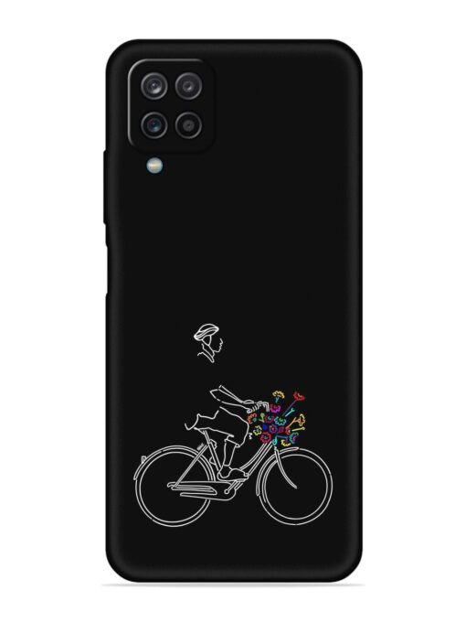 Minimalist Cycle Art Embossed Soft Silicone Case for Samsung Galaxy A12 Zapvi