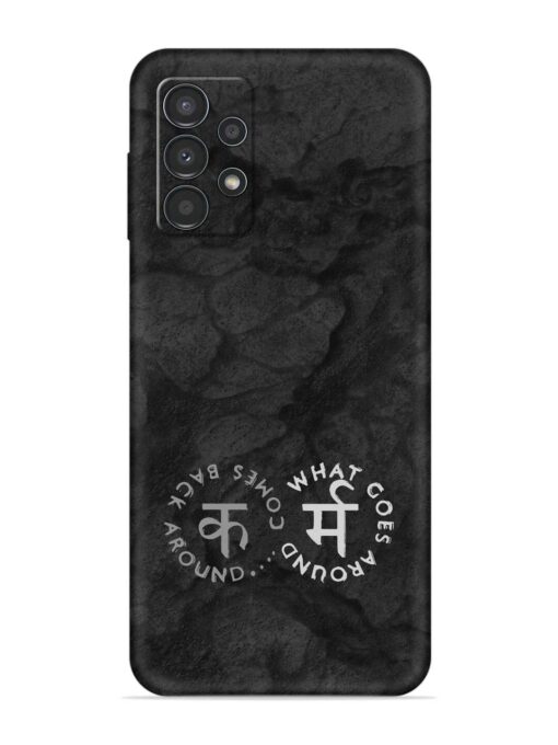 Karma Hindi Word Embossed Soft Silicone Case for Samsung Galaxy A13 Zapvi