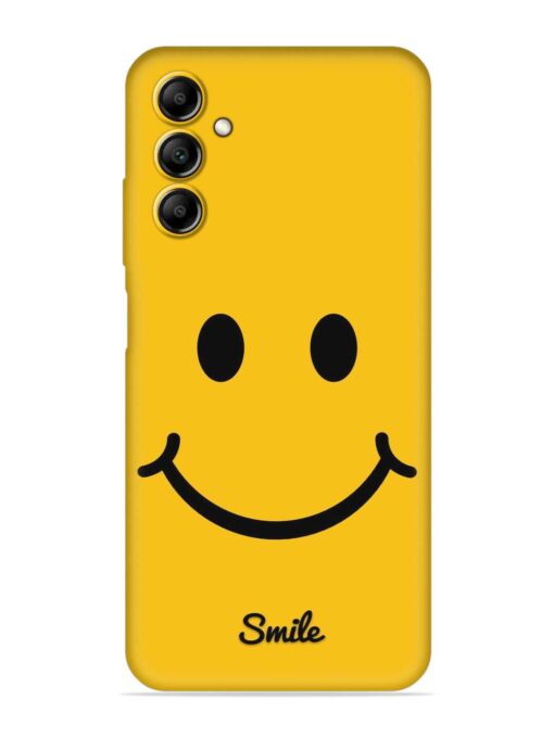 Yellow Smiley Embossed Soft Silicone Case for Samsung Galaxy A14 (5G) Zapvi