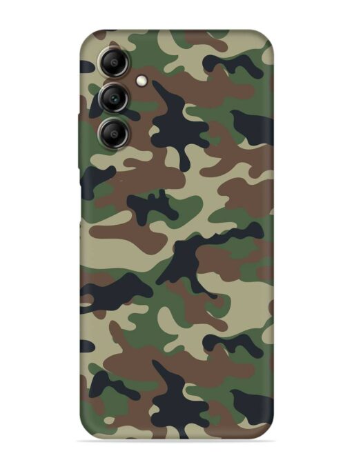 Army Military Camouflage Dark Green Embossed Soft Silicone Case for Samsung Galaxy A14 (5G) Zapvi