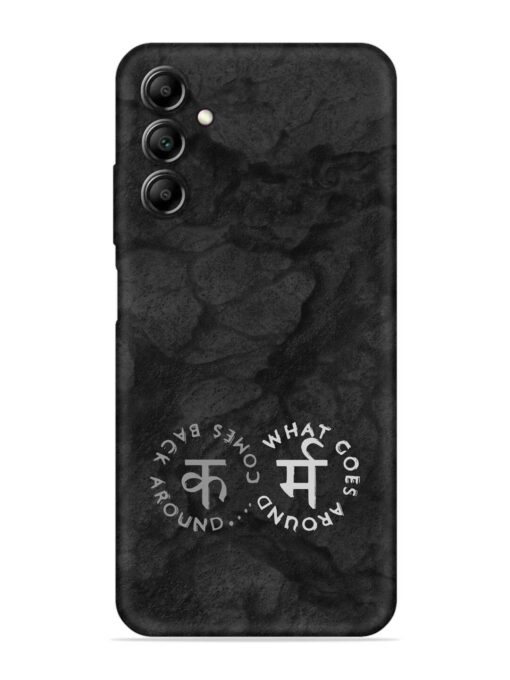 Karma Hindi Word Embossed Soft Silicone Case for Samsung Galaxy A14 (5G) Zapvi