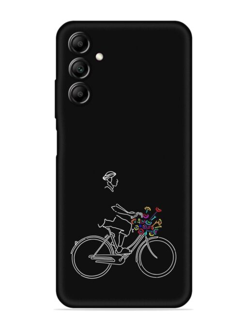 Minimalist Cycle Art Embossed Soft Silicone Case for Samsung Galaxy A14 (5G) Zapvi