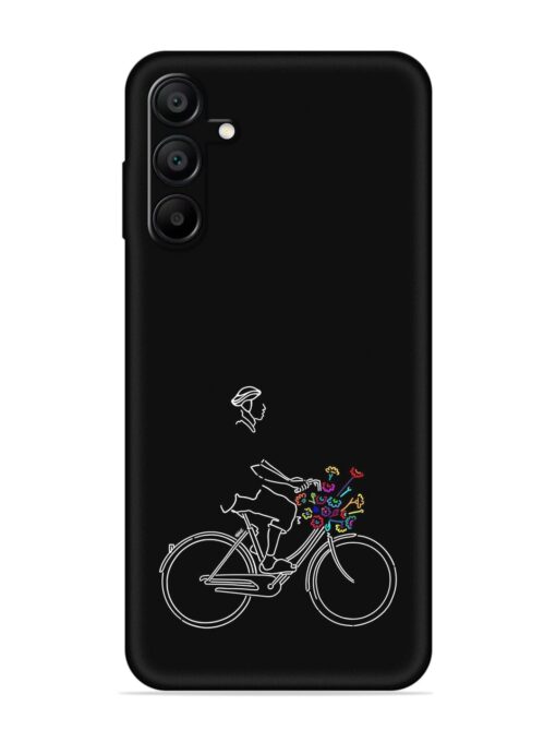 Minimalist Cycle Art Embossed Soft Silicone Case for Samsung Galaxy A15 (5G) Zapvi