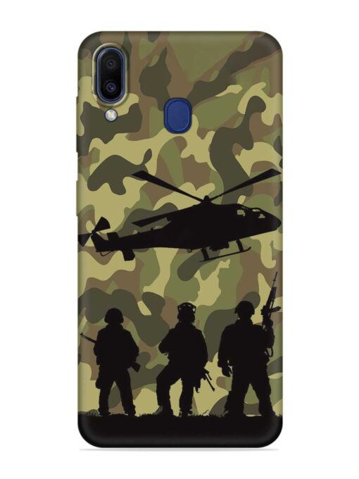 Army Heros Embossed Soft Silicone Case for Samsung Galaxy A20 Zapvi