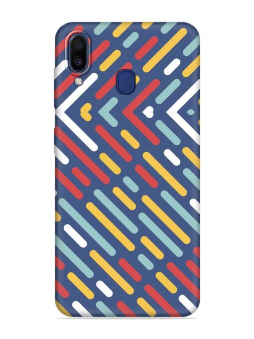 Colored Lines Embossed Soft Silicone Case for Samsung Galaxy A20 Zapvi