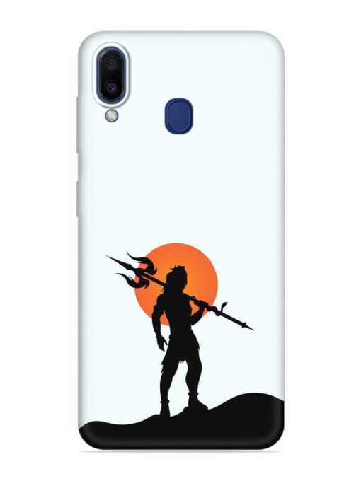 Lord Mahadev Trendy Embossed Soft Silicone Case for Samsung Galaxy A20 Zapvi