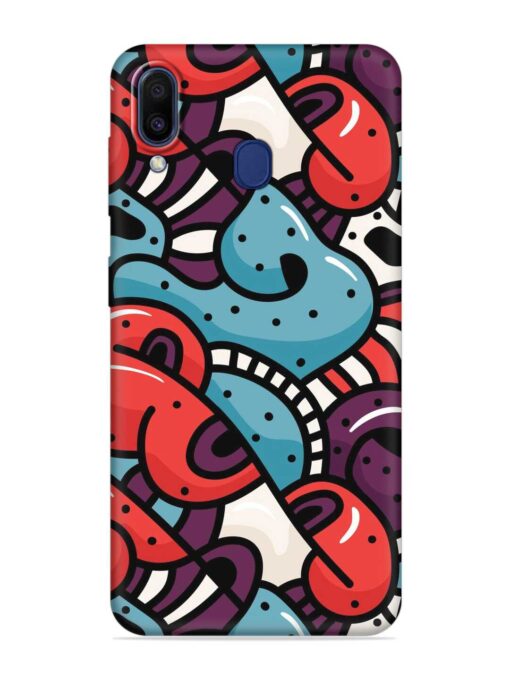 Seamless Backdrop Colorful Embossed Soft Silicone Case for Samsung Galaxy A20 Zapvi