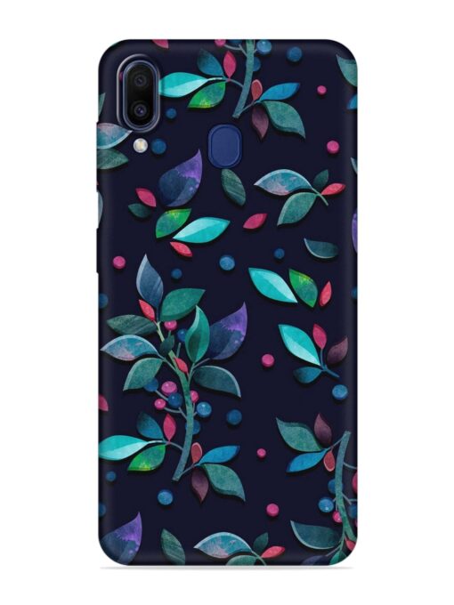 Decorative Watercolor Flower Embossed Soft Silicone Case for Samsung Galaxy A20 Zapvi