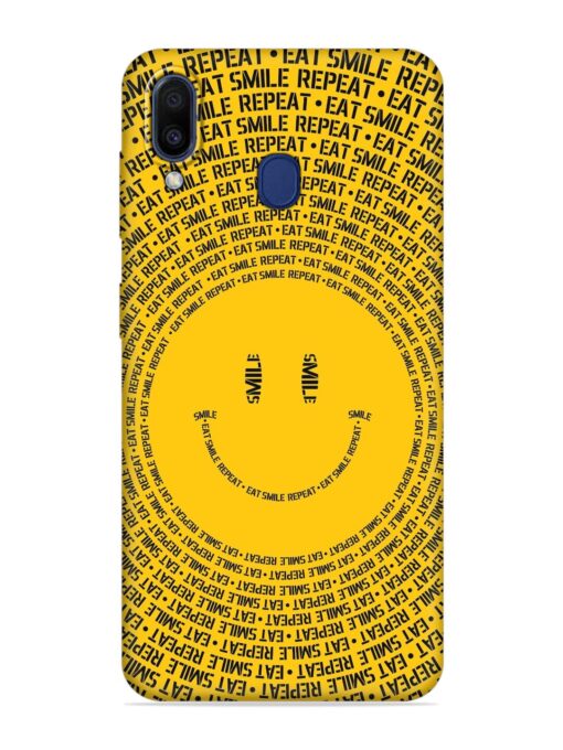 Smiley Embossed Soft Silicone Case for Samsung Galaxy A20 Zapvi