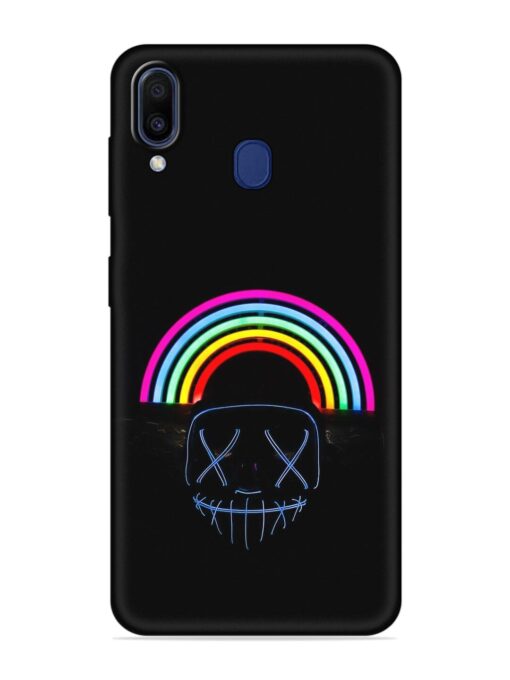 Mask Rainbow Embossed Soft Silicone Case for Samsung Galaxy A20