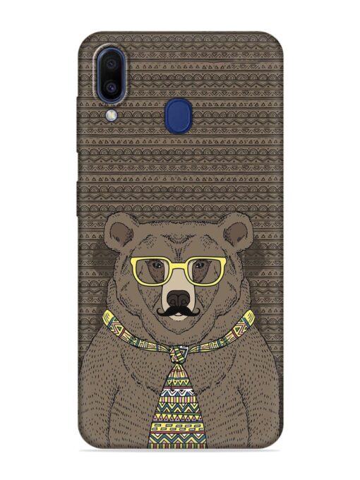 Grizzly Bear Embossed Soft Silicone Case for Samsung Galaxy A20 Zapvi