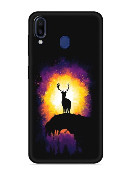 Elk Animal Art Embossed Soft Silicone Case for Samsung Galaxy A20 Zapvi