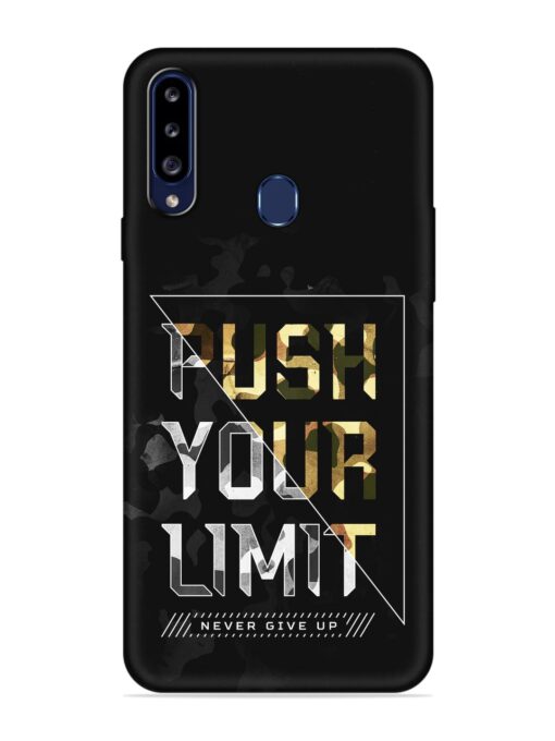 Push Your Limits Embossed Soft Silicone Case for Samsung Galaxy A20S Zapvi