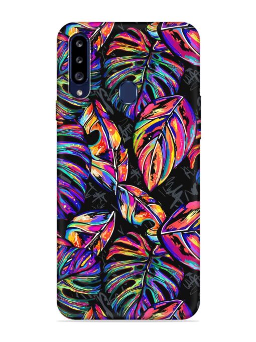 Tropical Seamless Vector Embossed Soft Silicone Case for Samsung Galaxy A20S Zapvi