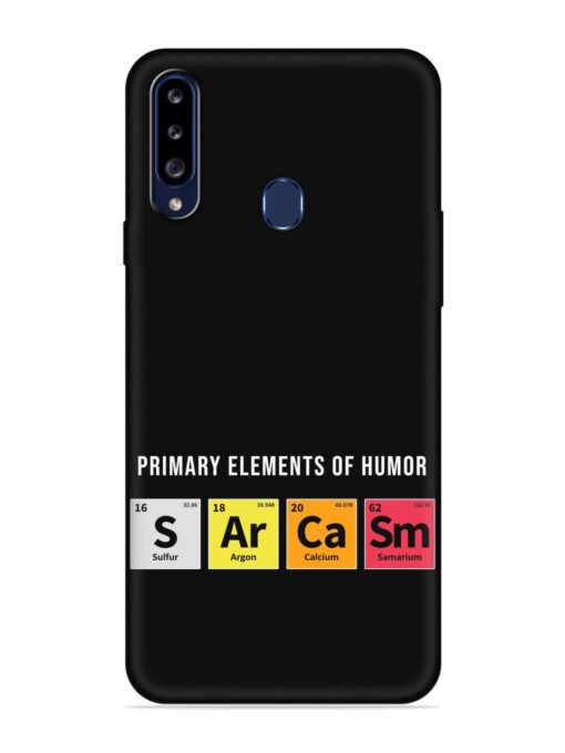 Primary Elements Humor Embossed Soft Silicone Case for Samsung Galaxy A20S Zapvi