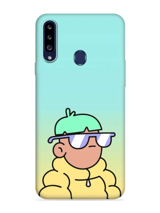 Doodles Cool Character Embossed Soft Silicone Case for Samsung Galaxy A20S Zapvi