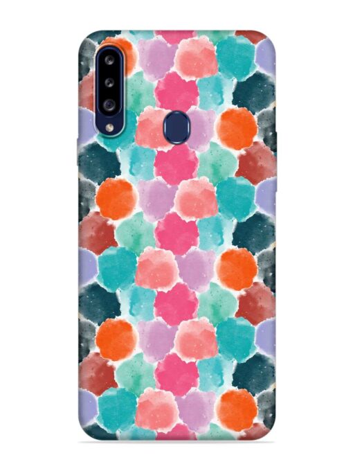 Colorful Seamless Pattern Embossed Soft Silicone Case for Samsung Galaxy A20S Zapvi