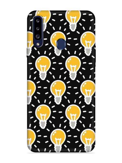 Light Bulb Seamless Embossed Soft Silicone Case for Samsung Galaxy A20S Zapvi