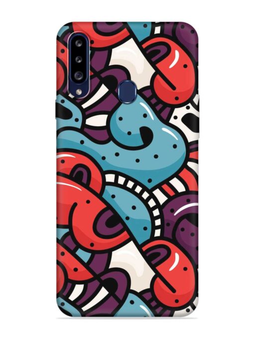 Seamless Backdrop Colorful Embossed Soft Silicone Case for Samsung Galaxy A20S Zapvi