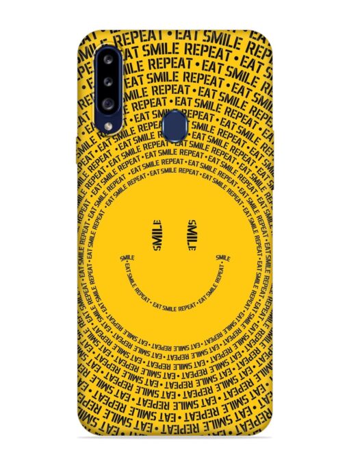 Smiley Embossed Soft Silicone Case for Samsung Galaxy A20S Zapvi