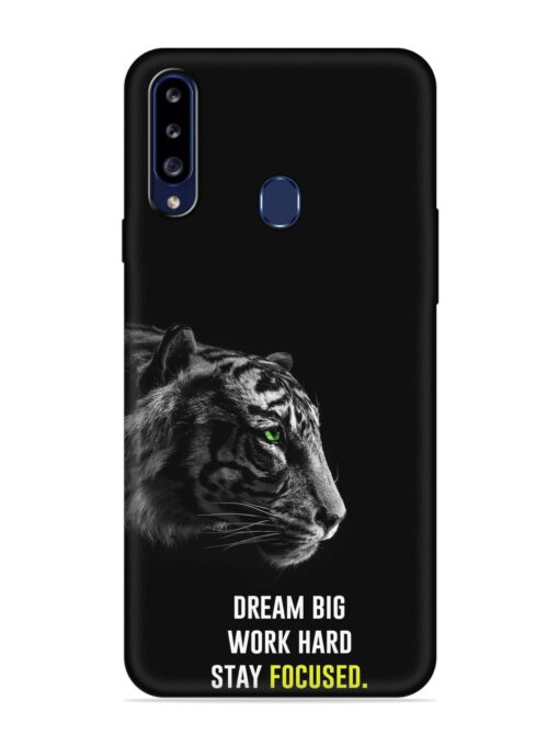 Dream Big Work Hard Embossed Soft Silicone Case for Samsung Galaxy A20S Zapvi