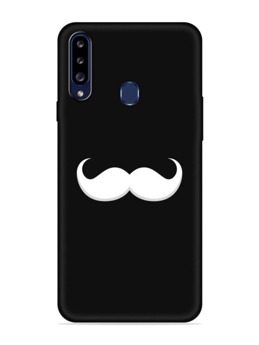 Mustache Vector Embossed Soft Silicone Case for Samsung Galaxy A20S Zapvi