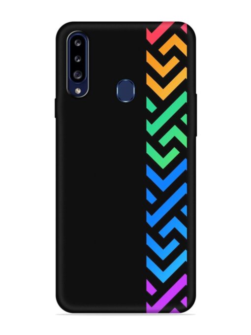 Colorshape Stripes Embossed Soft Silicone Case for Samsung Galaxy A20S Zapvi