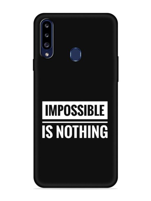 Impossible Is Nothing Embossed Soft Silicone Case for Samsung Galaxy A20S Zapvi