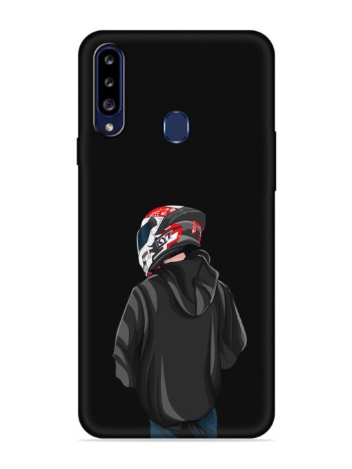 Motorcycle Rider Embossed Soft Silicone Case for Samsung Galaxy A20S Zapvi