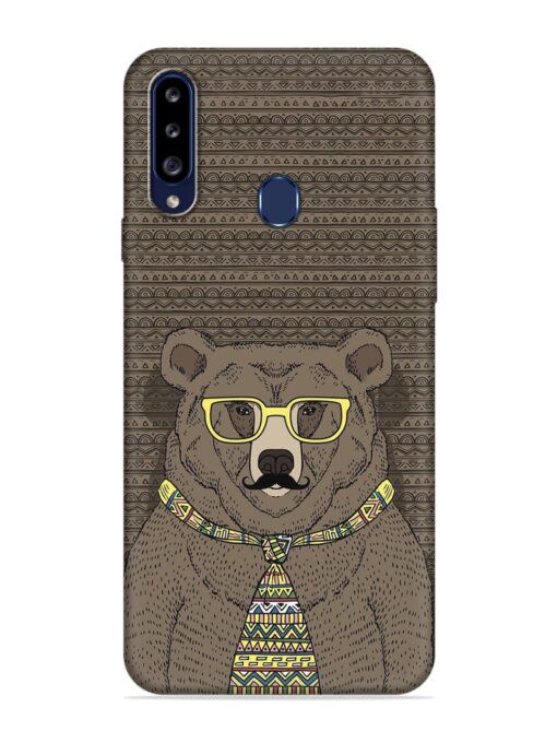 Grizzly Bear Embossed Soft Silicone Case for Samsung Galaxy A20S