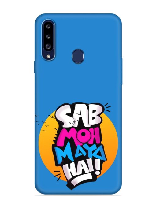 Sab Moh Moya Embossed Soft Silicone Case for Samsung Galaxy A20S Zapvi