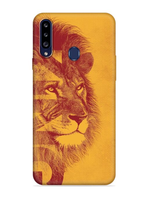 Gold Lion Crown Art Embossed Soft Silicone Case for Samsung Galaxy A20S