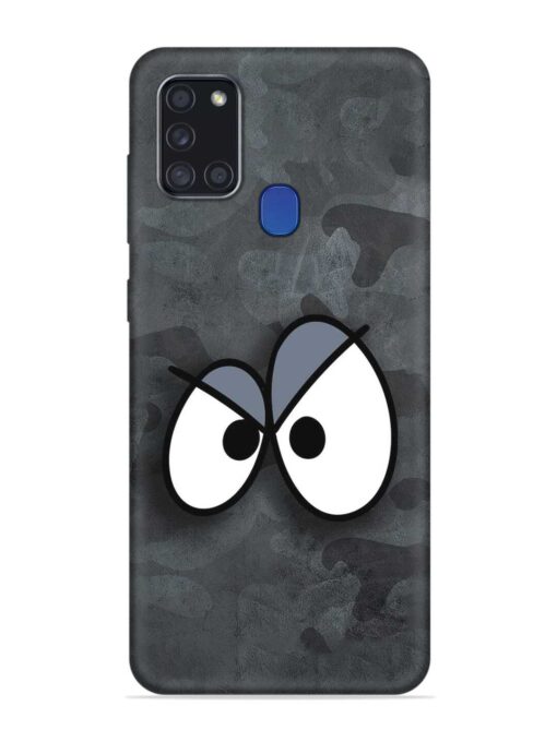 Big Eyes Night Mode Embossed Soft Silicone Case for Samsung Galaxy A21S Zapvi