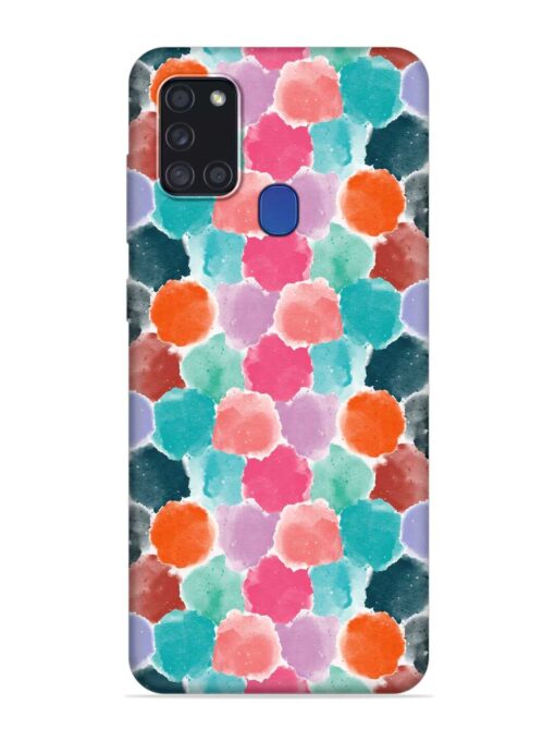 Colorful Seamless Pattern Embossed Soft Silicone Case for Samsung Galaxy A21S Zapvi