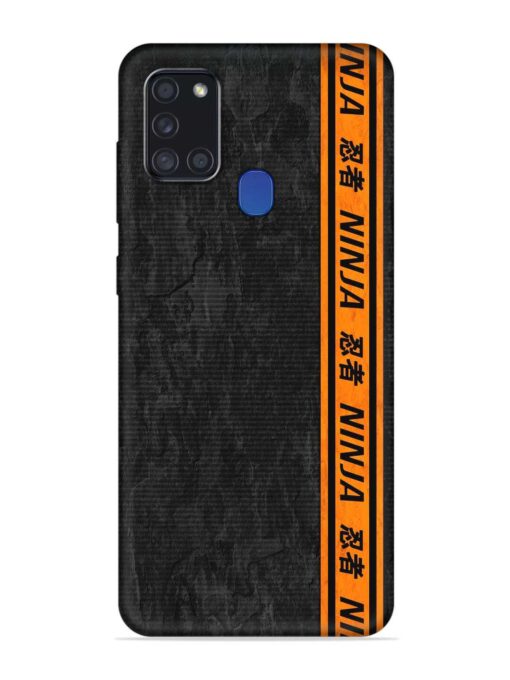 Ninja Srtips Embossed Soft Silicone Case for Samsung Galaxy A21S Zapvi