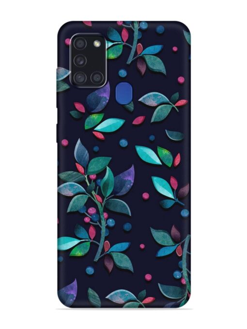 Decorative Watercolor Flower Embossed Soft Silicone Case for Samsung Galaxy A21S Zapvi