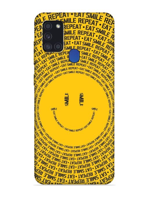 Smiley Embossed Soft Silicone Case for Samsung Galaxy A21S Zapvi