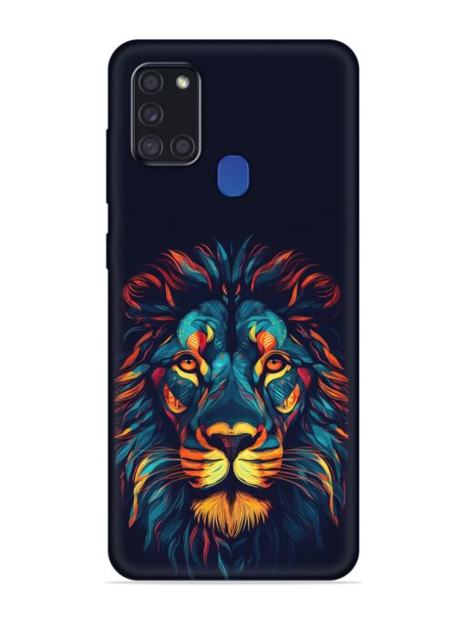 Colorful Lion Embossed Soft Silicone Case for Samsung Galaxy A21S Zapvi