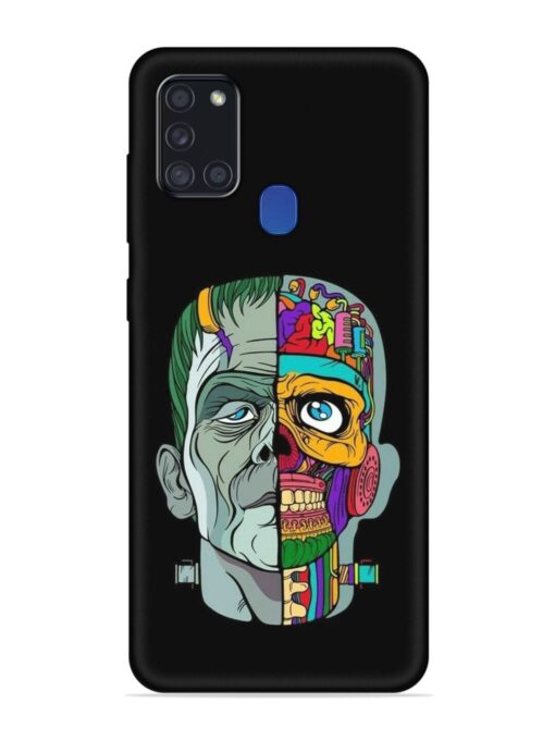 Men Vs Skull Embossed Soft Silicone Case for Samsung Galaxy A21S Zapvi