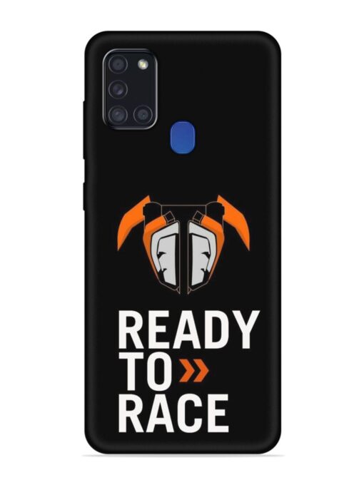 Ready To Race Embossed Soft Silicone Case for Samsung Galaxy A21S Zapvi